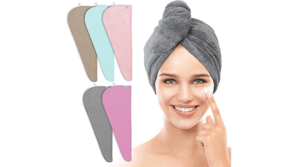 5 pack microfiber hair towels