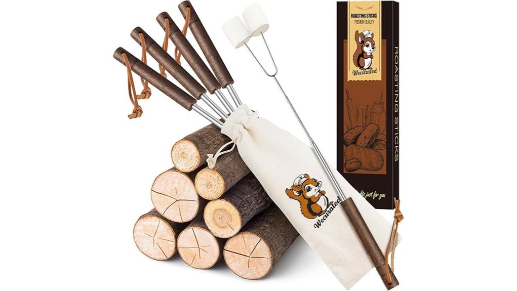 5 telescoping marshmallow sticks