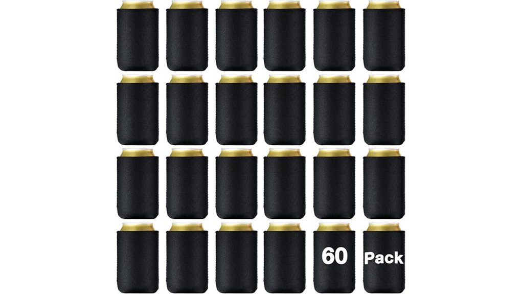 60 pack neoprene black sleeves