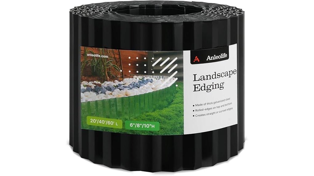 60ft black steel edging