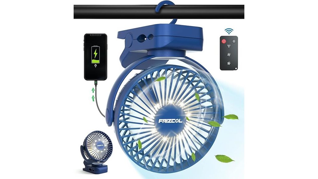 65 hour clip on led fan