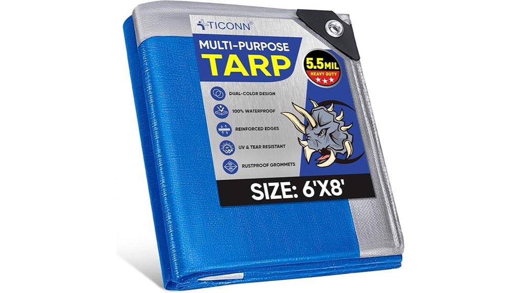 6 8 waterproof 5 5 mil tarp