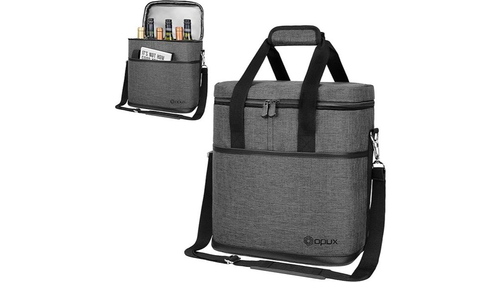 6 bottle insulated wine tote