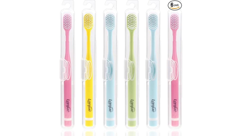 6 color soft portable brush case