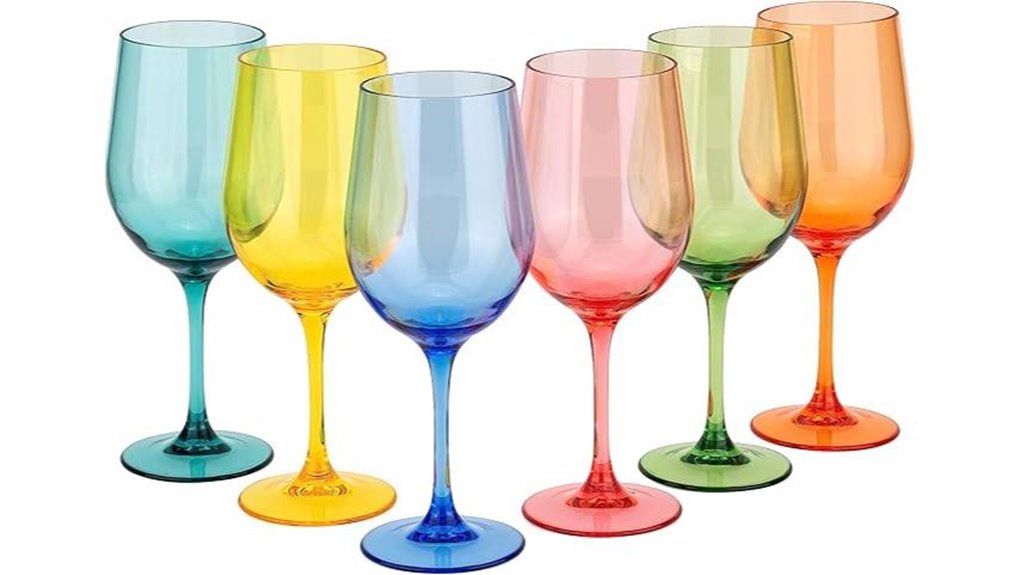 6 glass 19oz acrylic wine