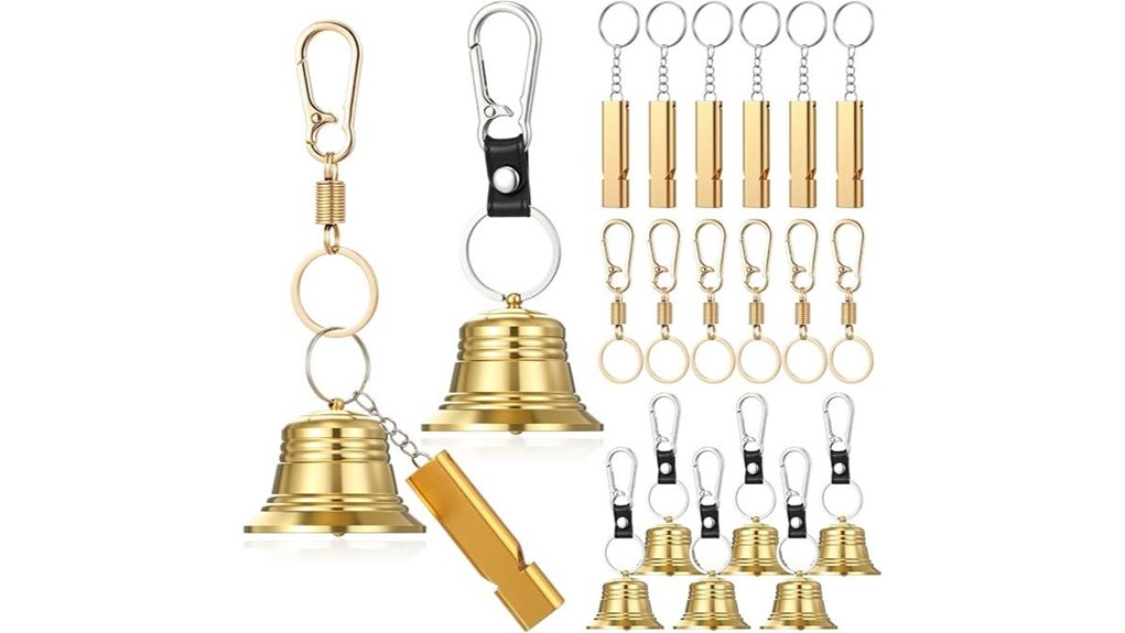 6 set bear bells whistlecarabinercords
