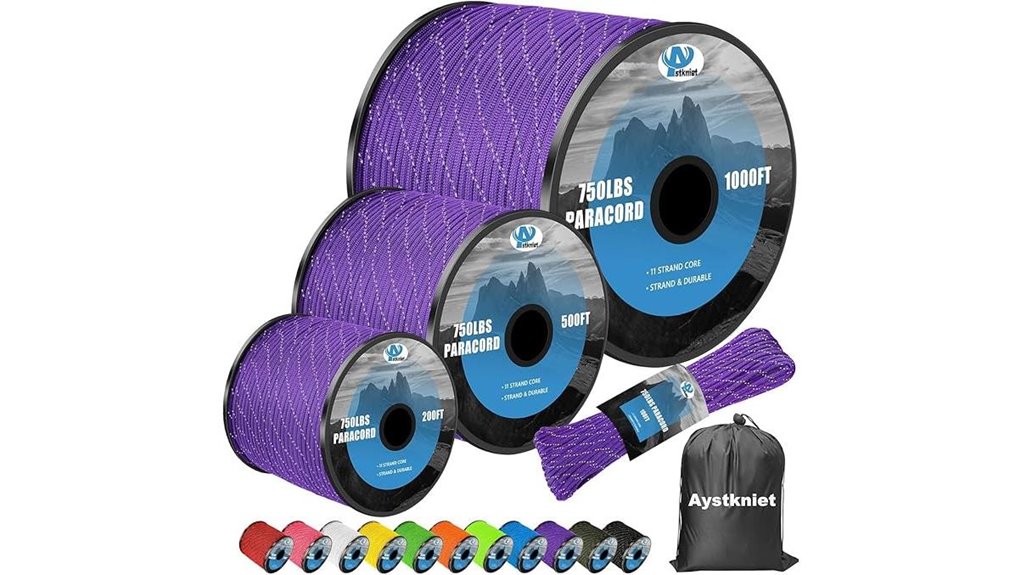 750lb 11 strand reflective paracord