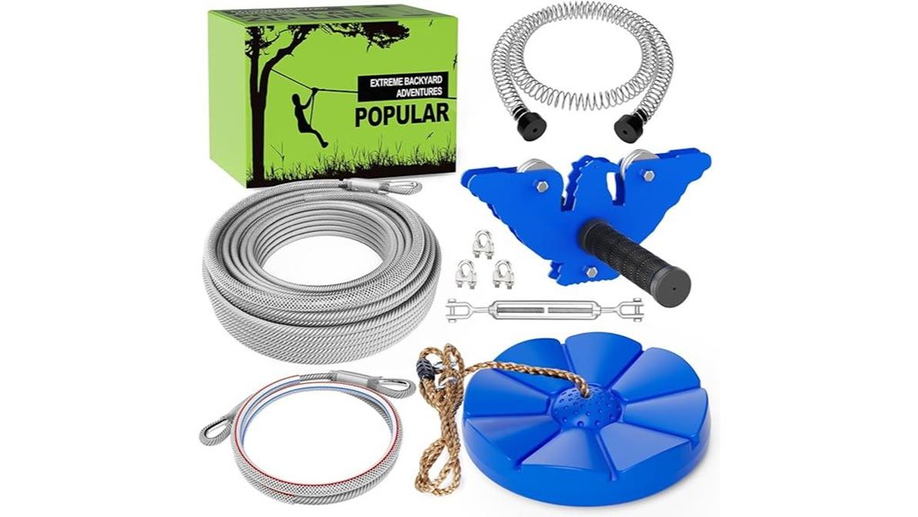 75 ft backyard zipline swing