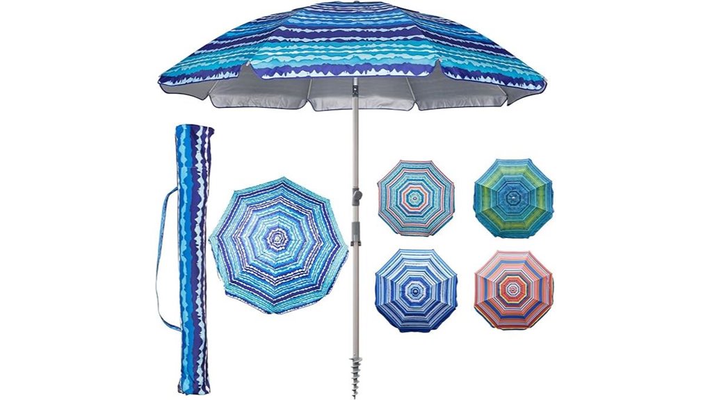 7 2 blissun sand anchored umbrella