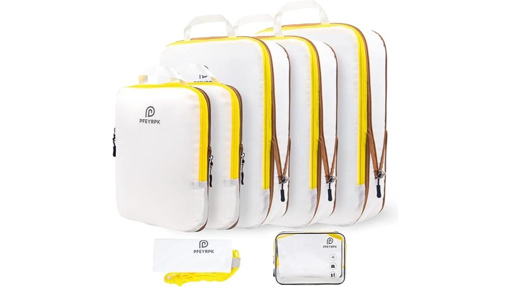 7 pack compressible packing cubes