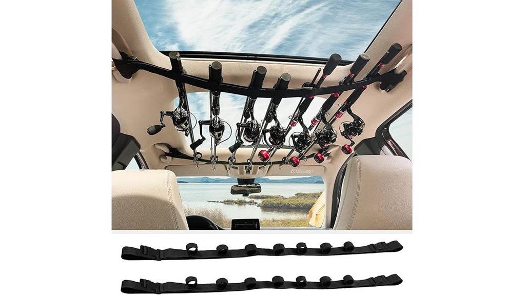 7 rod vehicle fishing rack