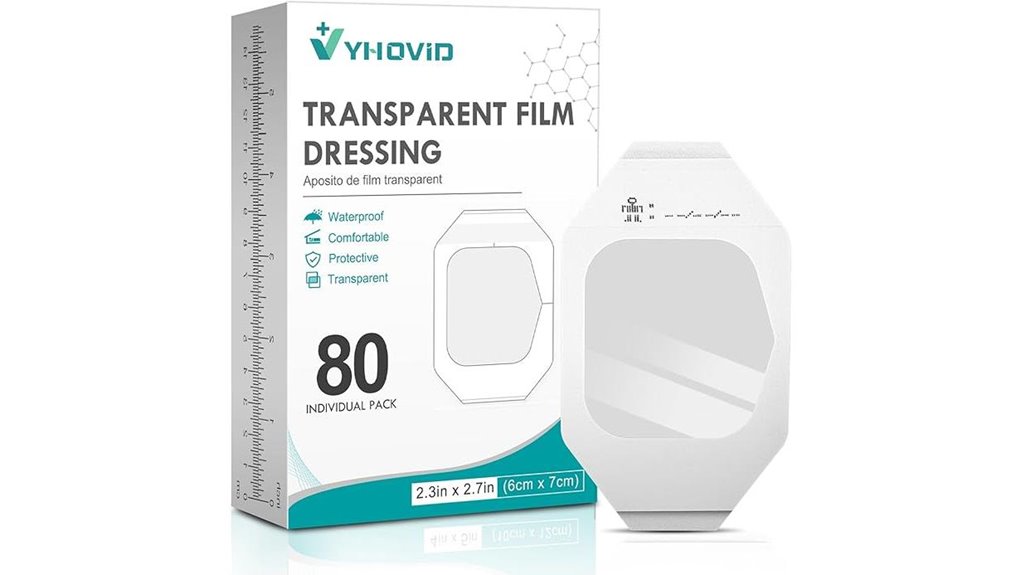 80 count waterproof transparent dressings