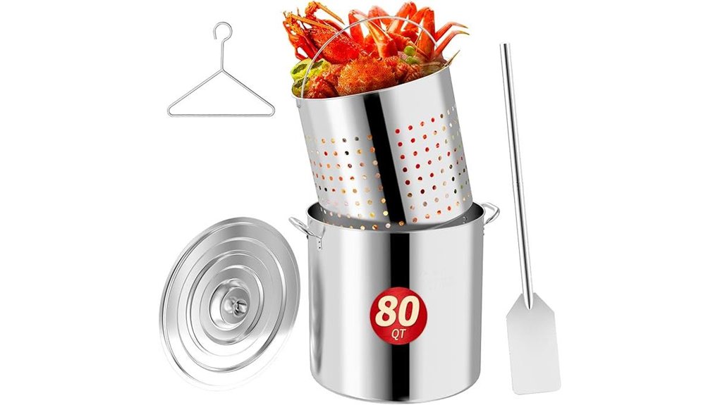 80qt stainless boil hook
