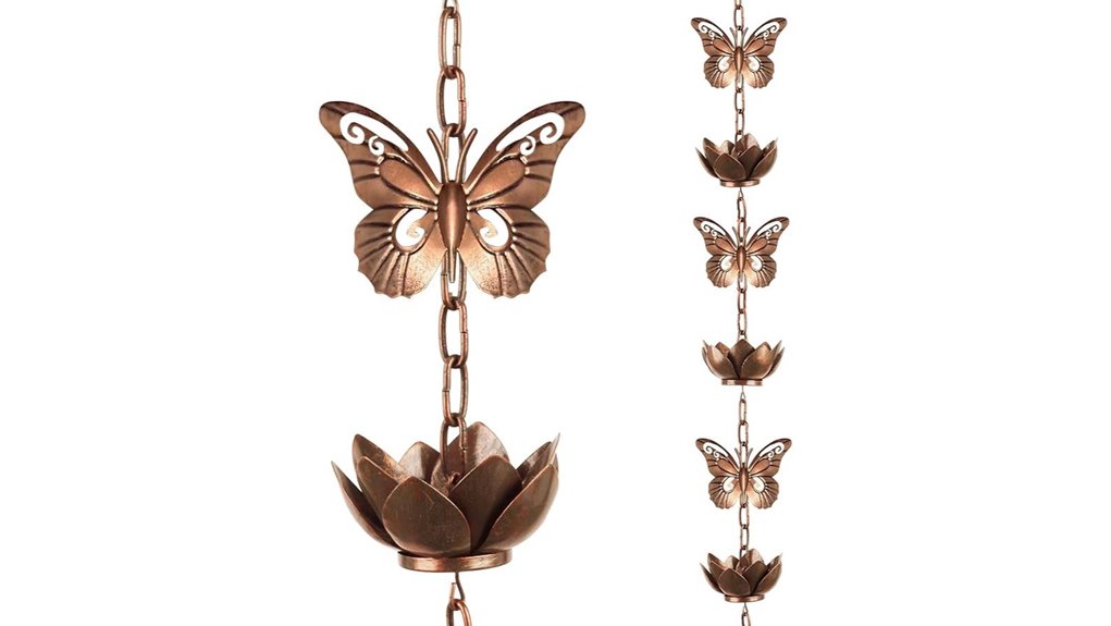 8 8ft butterfly rain chain