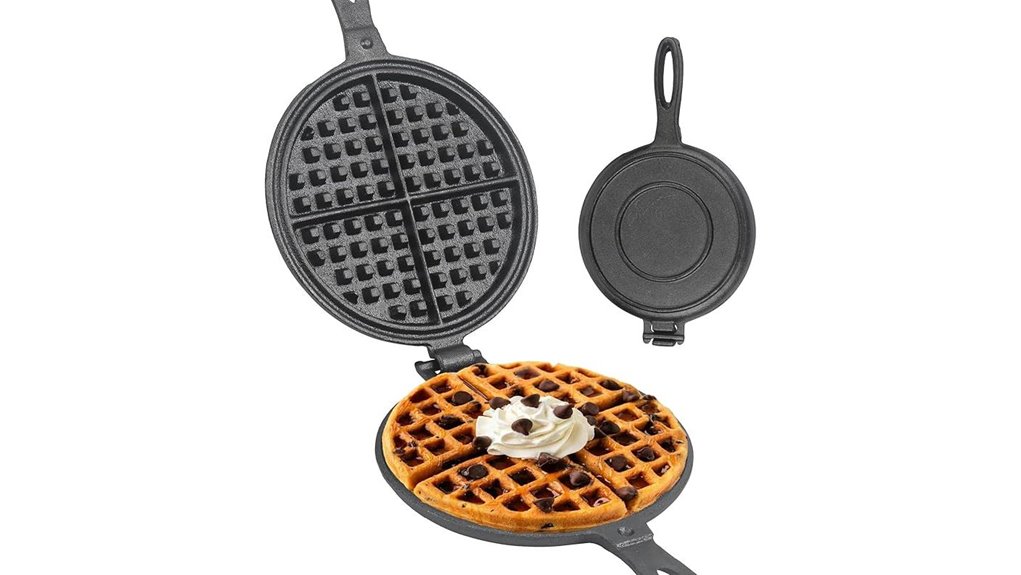 8 inch cast iron waffle