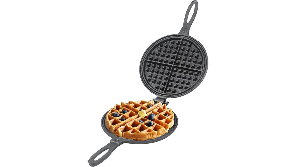 8 inch cast iron waffle