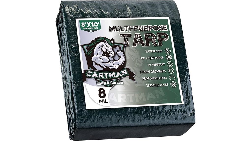 8 mil green waterproof tarp