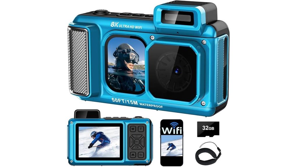 8k 90mp waterproof underwater camera
