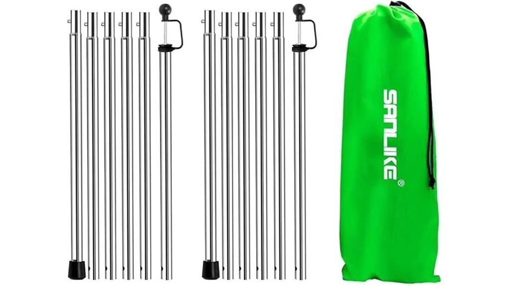 90 inch adjustable tarp poles