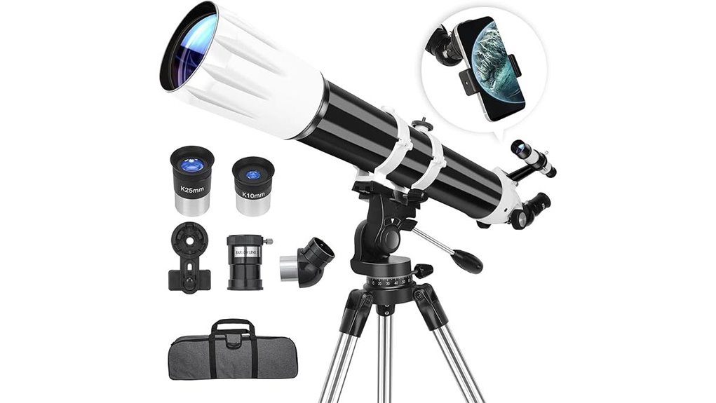 90mm az refractor telescope