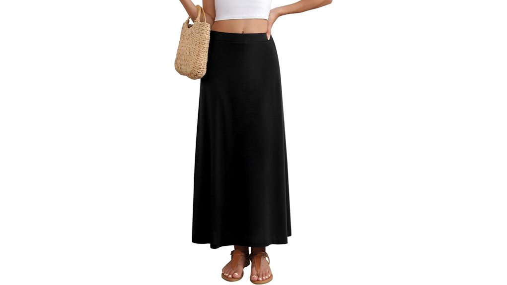 a line high waisted flowy maxi