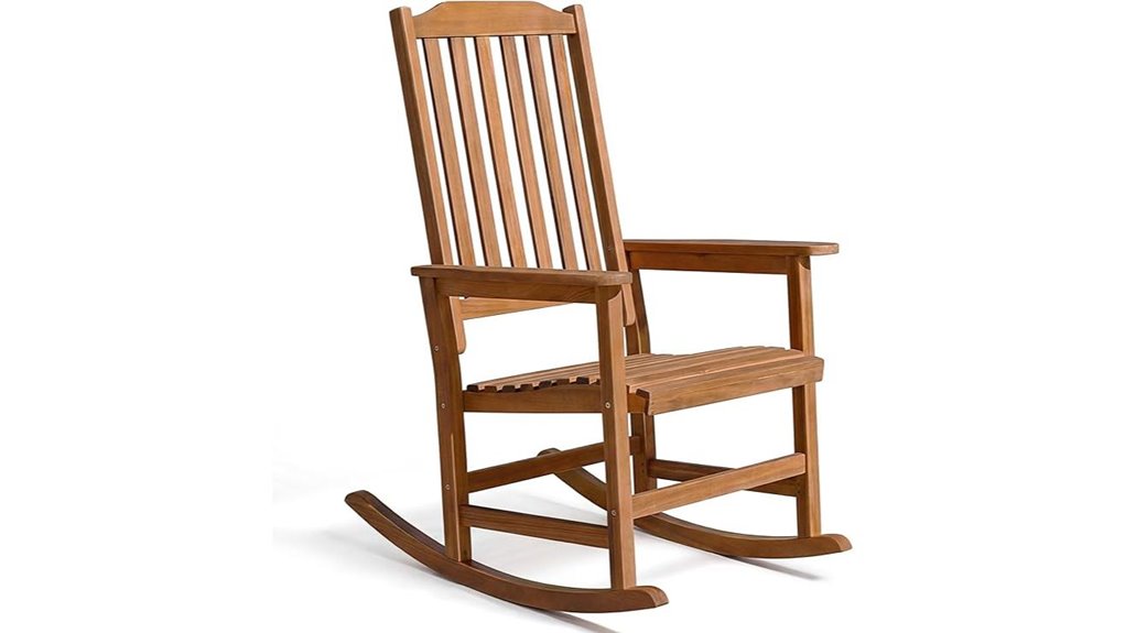 acacia outdoor rocking chair