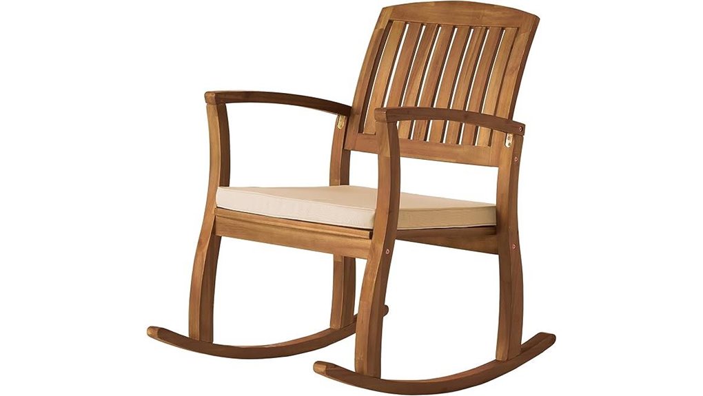 acacia teak rocking chair