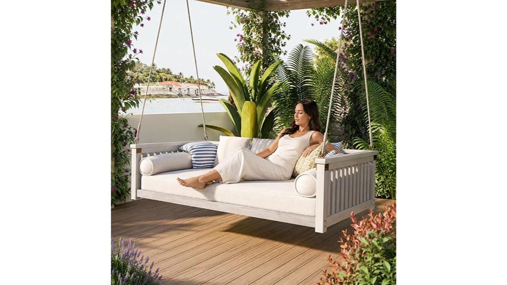 acacia twin porch swing
