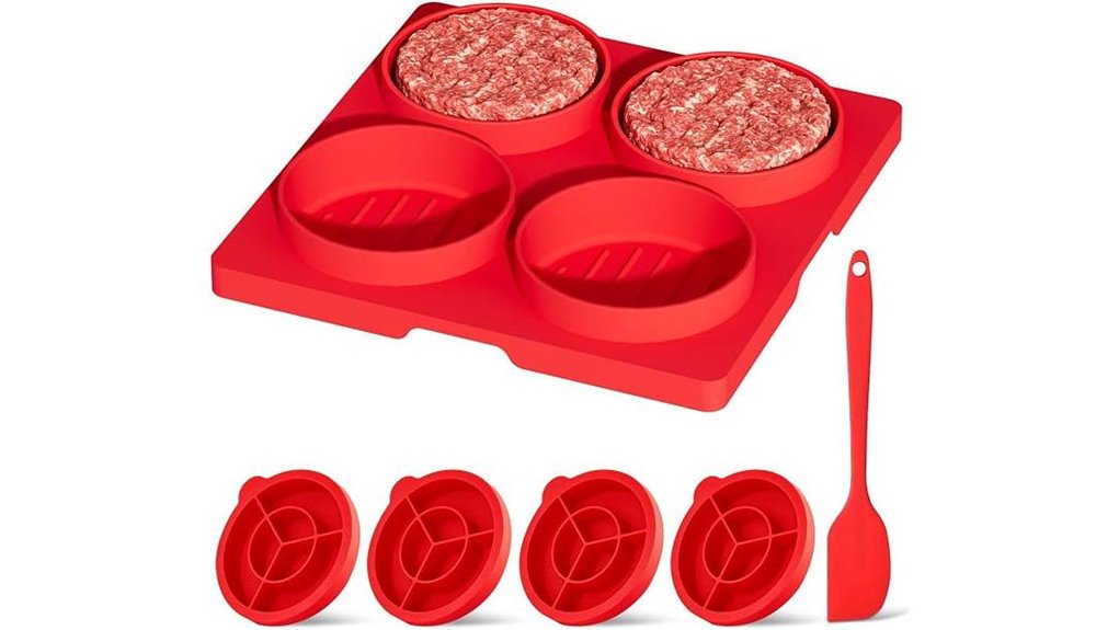 adjustable 4 cavity patty maker
