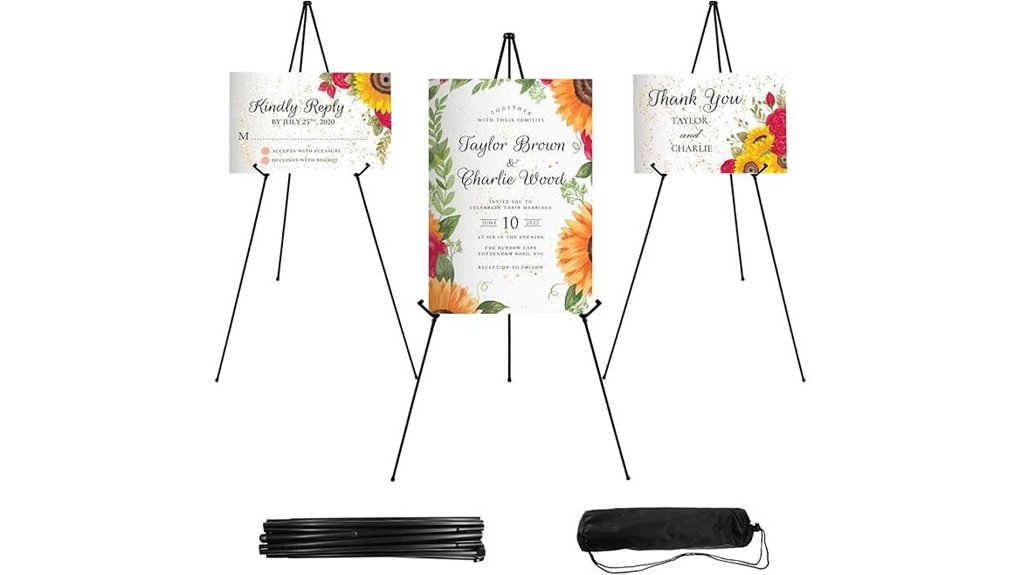 adjustable 66 inch wedding easel