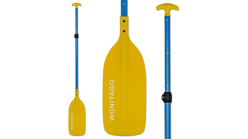 adjustable black yellow aluminum paddle
