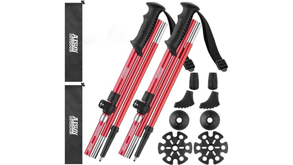 adjustable collapsible trekking poles