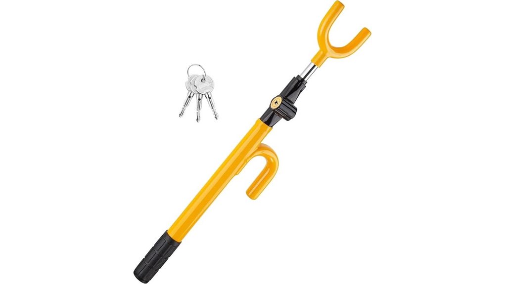adjustable steering wheel lock