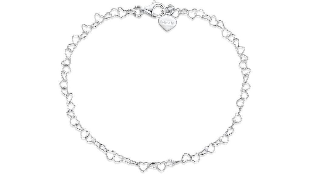 adjustable sterling silver anklet