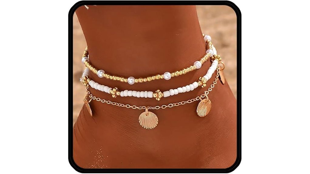 adjustable waterproof boho anklets