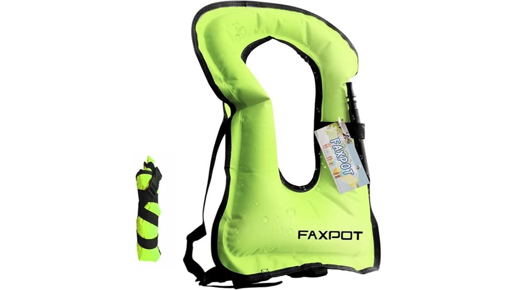 adult inflatable snorkel vest