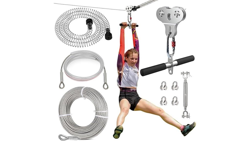 adult stainlesssteel 200ft zipline