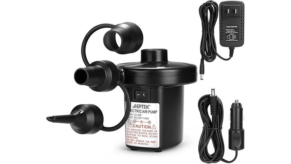 agptek 3 nozzle portable pump