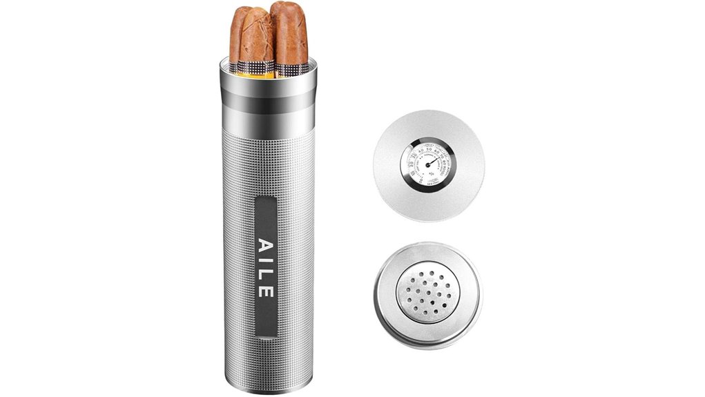 aile silver travel humidor