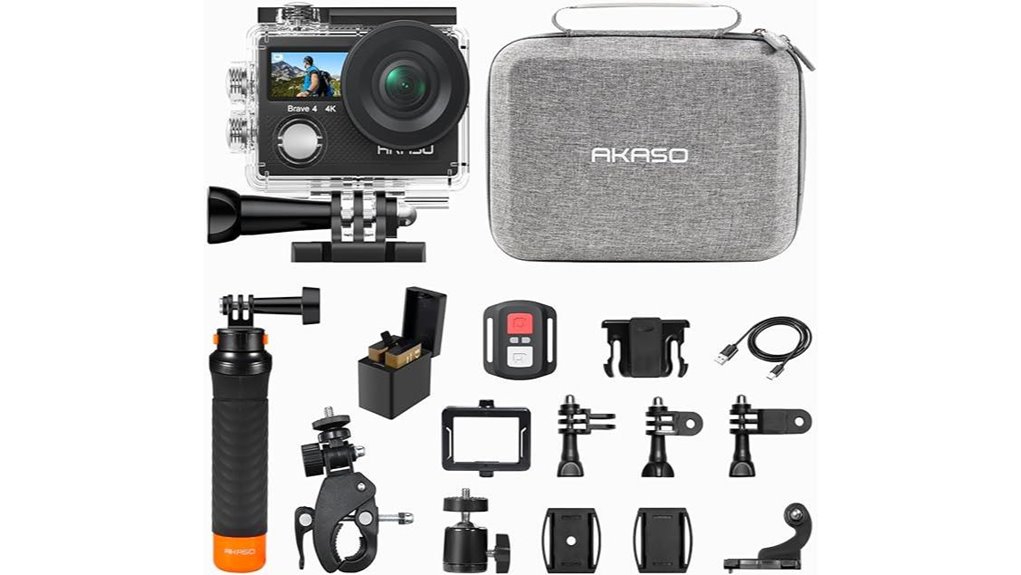 akaso brave 4 waterproof bundle