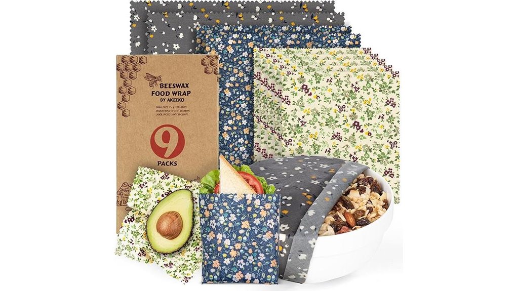 akeeko 9 pack beeswax wraps