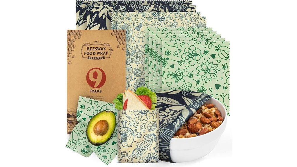 akeeko nine pack beeswax wraps