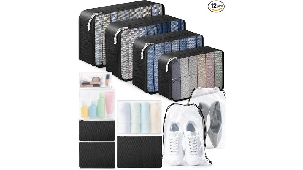 all in one travel organizer set
