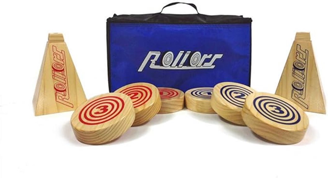 all wood horseshoes bocce bowling