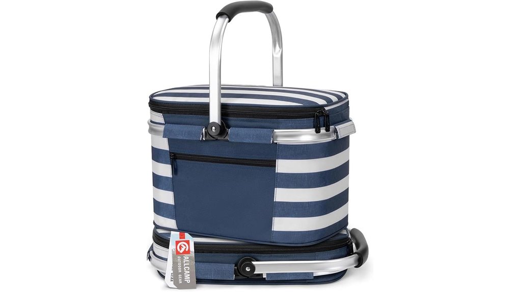allcamp blue foldable basket