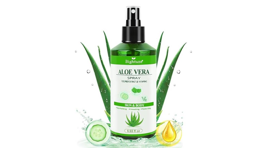 aloe cucumber sunburn spray