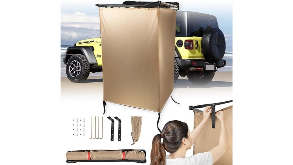 aluminum 4x4 shower awning