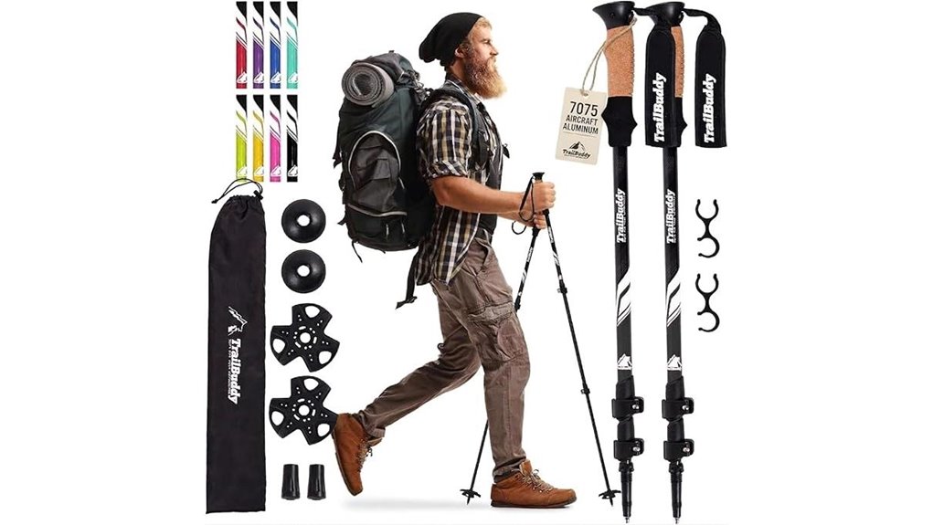 aluminum collapsible trekking poles