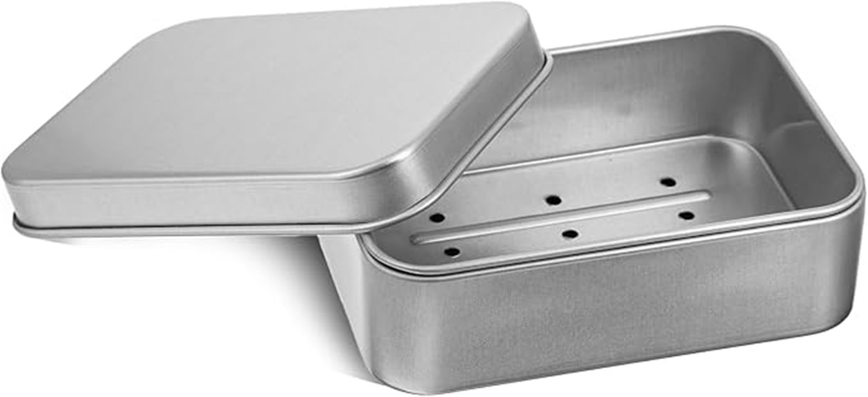 aluminum self draining soap container