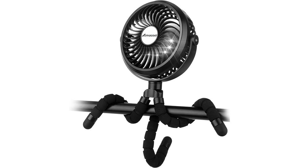amacool rechargeable stroller fan